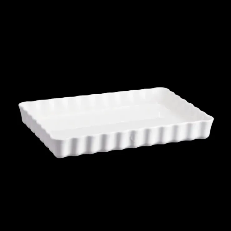 Hot EMILE HENRY Moule à Tarte Rectangulaire en Céramique 33,5 x 24 cm Farine