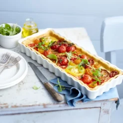 Clearance EMILE HENRY Moule à Tarte Rectangulaire en Céramique 15 x 36 cm Farine