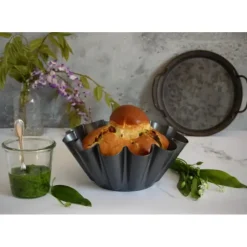 Clearance DE BUYER Moule Anti Adhésif Brioche 12 côtes Ø 22 cm x H 8,3 cm