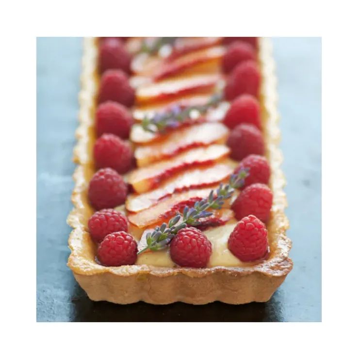 Outlet DE BUYER Moule Anti Adhésif Tarte Rectangle Fond Amovible 20 x 8 cm x H 2,7 cm