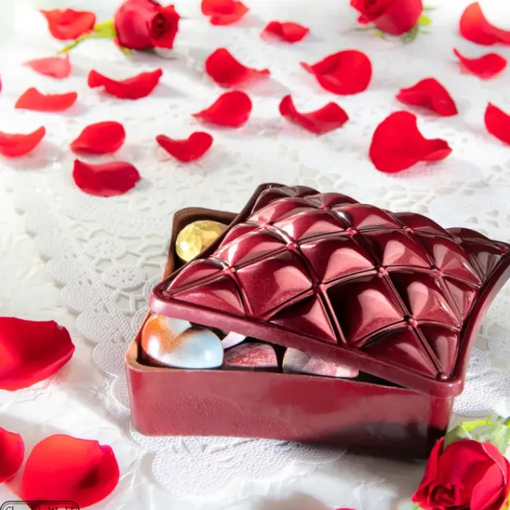 CHOCOLATE WORLD Moule Chocolat Bonbonnière Oreiller Chesterfield 117 mm (x2)