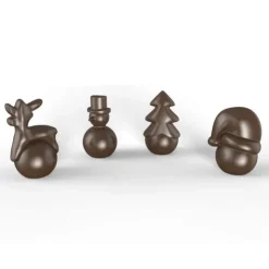 Outlet POP CHOCOLAT Moule Chocolat Boules de Noël Ø55x90 mm (x4) Chocolat Form