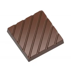 Best CHOCOLATE WORLD Moule Chocolat Caraque avec lignes 31 mm (x21)