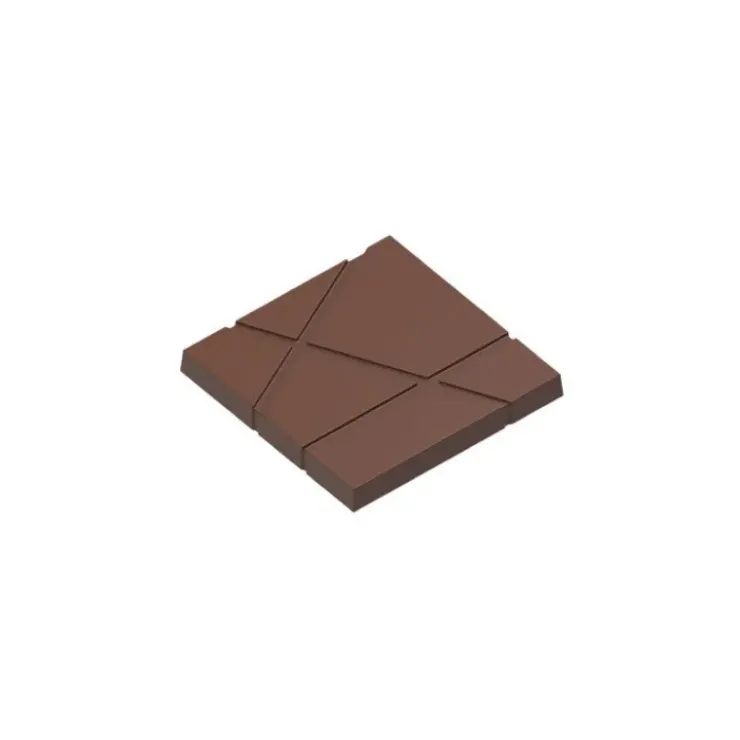 Online Chocolat Form Moule Chocolat Carré avec Rayures 7,5 cm (x3)