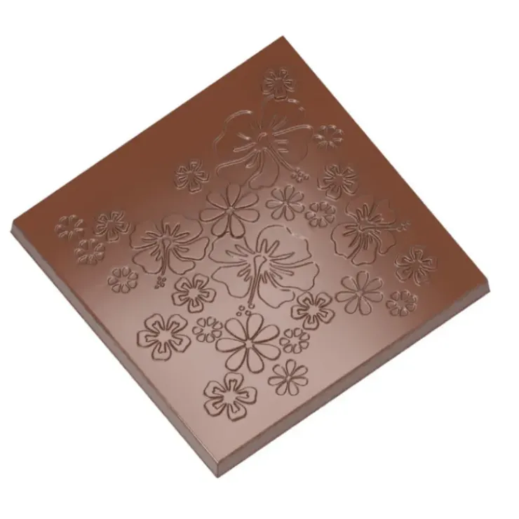 Sale Chocolat Form Moule Chocolat Carré Fleuri 99 mm (x2)