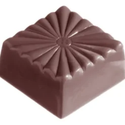 Best CHOCOLATE WORLD Moule Chocolat Carré Strié (x32)