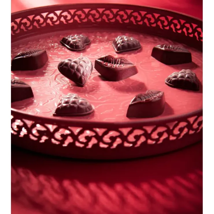 Best CHOCOLATE WORLD Moule Chocolat Coeur Matelassé 33 mm (x18)