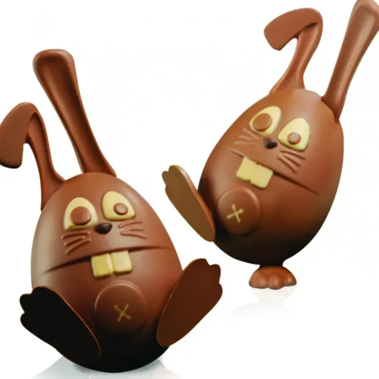 PAVONI Moule Chocolat Oeuf Lapin Ø 10 x H 21 cm (x2)