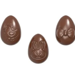 CHOCOLATE WORLD Moule Chocolat Oeuf Motifs Pâques 3,3 cm (x24)