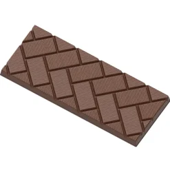 CHOCOLATE WORLD Moule Chocolat Tablette Rectangles Obliques (x4)