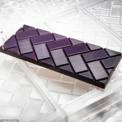 CHOCOLATE WORLD Moule Chocolat Tablette Rectangles Obliques (x4)