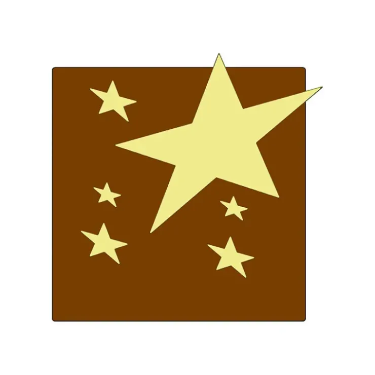 Best MALLARD FERRIERE Moule Embout de bûche Carré Etoiles 84 x 82 mm Mallard Ferrière