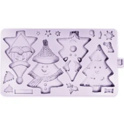 Clearance KAREN DAVIES Moule en Silicone 4 Personnages Sapin de Noël