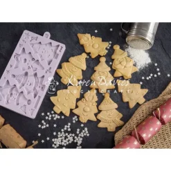 Clearance KAREN DAVIES Moule en Silicone 4 Personnages Sapin de Noël