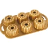New NORDIC WARE Moule Mini Bundt Anniversaire (x6) Gold