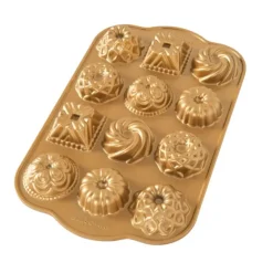 Sale NORDIC WARE Moule Mini Bundt Charms Assortis (x12) Gold