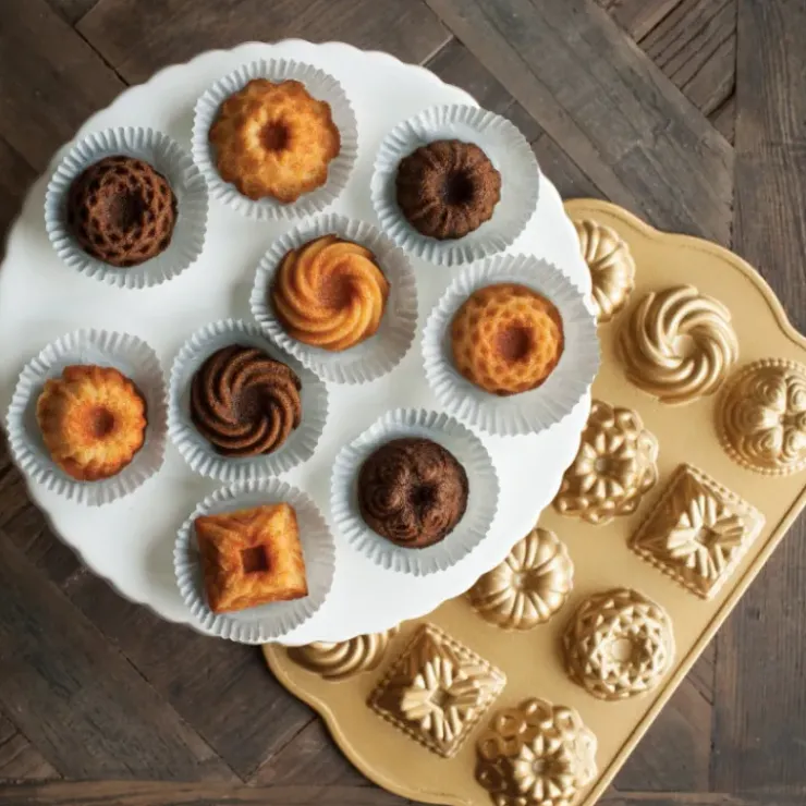 Sale NORDIC WARE Moule Mini Bundt Charms Assortis (x12) Gold