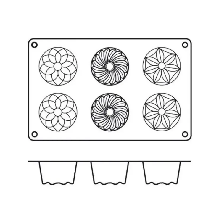 New SILIKOMART Moule mini kougloffs assortis professionnel en silicone