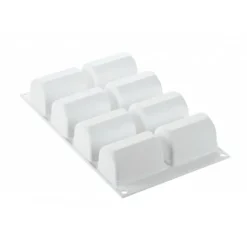 New SILIKOMART Moule Silicone 8 Bûchettes 7,5 cm x 5 cm Professional