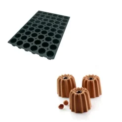 Clearance SILIKOMART Moule Silicone 54 Cannelés Ø5,6 x 5 cm 80ml Professional