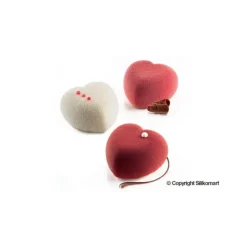 Best SILIKOMART Moule Silicone 8 Coeurs Bombés 6,35 x 6,5 cm 100ml Professional