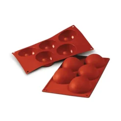 SILIKOMART Moule Silicone 5 Demi-sphères 8 cm x H 4 cm