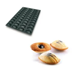 Online SILIKOMART Moule Silicone 44 Madeleines 7,7 x 4,4 x 1,8 cm 32ml Professional