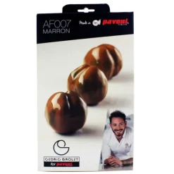New PAVONI Moule Silicone 8 Marrons 85 ml Cédric Grolet