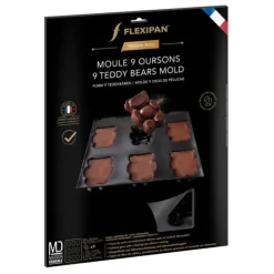 Hot FLEXIPAN DEMARLE Moule Silicone 9 Oursons 9 x 5,5 cm