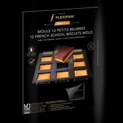 Hot FLEXIPAN DEMARLE Moule Silicone 12 Petits Beurres 6,5 x 5,4 cm