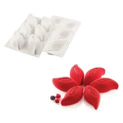 Clearance SILIKOMART Moule Silicone 6 Pétales de fleurs 11,4 x 5,7 cm 120ml Professional