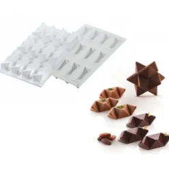 Sale SILIKOMART Moule Silicone 2 Étoiles Star Game 7,5 x 7,5 cm Professional