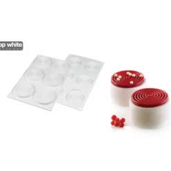 Hot SILIKOMART Moule Silicone 6 Tourbillons 28ml Moyen Modèle Professional