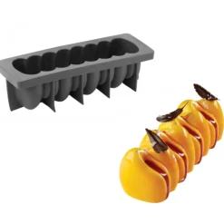 Clearance PAVONI Moule Silicone Bûche Canyon 25 x 8,5 cm x H 8 cm