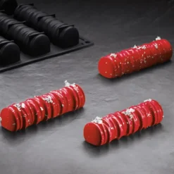 PAVONI Moule Silicone Bûche Sequoia 12,4 x 3,5 x H 3 cm (x14) Pavoflex