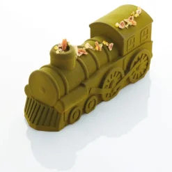 PAVONI Moule Silicone Bûche Train 25 x 8,5 cm x H 10,6 cm