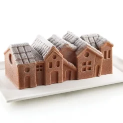 Hot SILIKOMART Moule Silicone Bûche Winter Village 21,8 x 8,8 x H 8 cm
