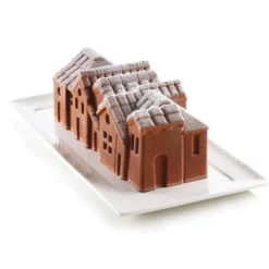 Hot SILIKOMART Moule Silicone Bûche Winter Village 21,8 x 8,8 x H 8 cm