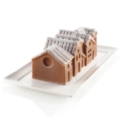 Hot SILIKOMART Moule Silicone Bûche Winter Village 21,8 x 8,8 x H 8 cm