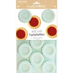 Outlet SCRAPCOOKING Moule Silicone Biscuit Tartelettes (x11)