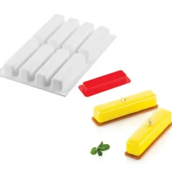 Discount SILIKOMART Moule Silicone Éclairs Stripe 13 x 2,8 cm x H 2,8 cm (x8) Professional