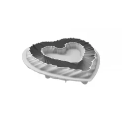 New SILIKOMART Moule Silicone Coeur Heartbeat 25 x 22 x H 5,2 cm