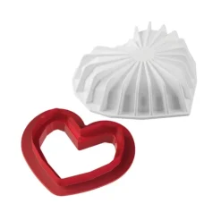 Clearance SILIKOMART Moule Silicone Coeur Origami 15x13,5 cm Professional