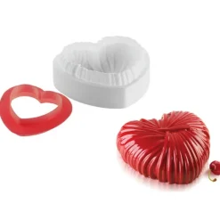 Clearance SILIKOMART Moule Silicone Cœur Lovely 18,2 x 17,3 cm x H 6,8 cm Professional