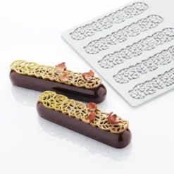 Best PAVONI Moule Silicone Décor Feuilles 12 x 2,6 x H 0,2 (x10)