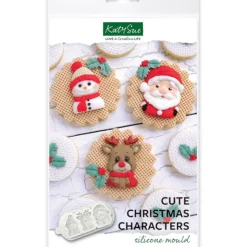 New KATY SUE Moule Silicone Décors Personnages de Noël (x3)