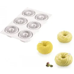Best SILIKOMART Moule Silicone Intreccio Ø 7,5 cm x H 3,5 cm (x6) Professional