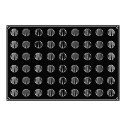 PAVOFLEX Moule Silicone Mini-Rond Rayé Ø 3,5 cm x H 3 cm (x54)