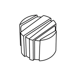 PAVOFLEX Moule Silicone Mini-Rond Rayé Ø 3,5 cm x H 3 cm (x54)