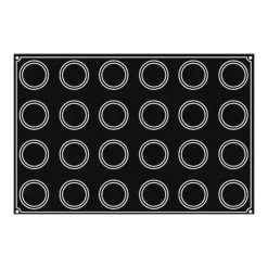 PAVOFLEX Moule Silicone Muffin Ø 7 cm x H 4 cm (x24)